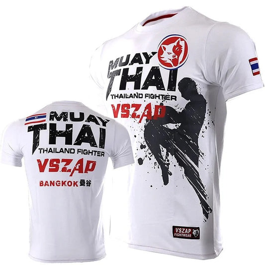 T-shirt męski ze sportowym nadrukiem 3D – Muay Thai